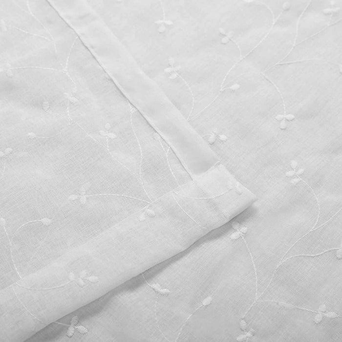 Eyelet-adorned Sheer Curtain Panel Set