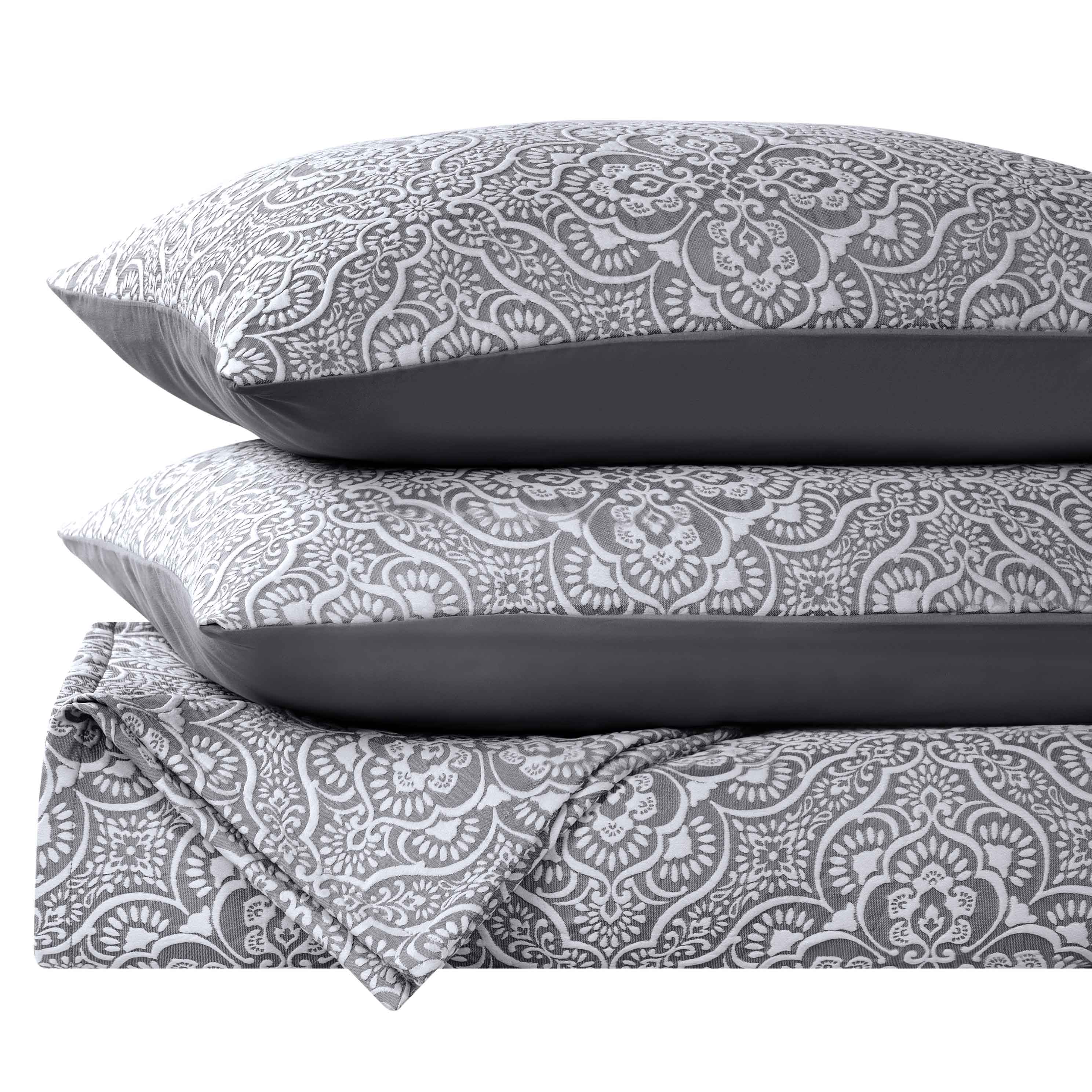 Floral-damask Matelasse Bed Linen Set