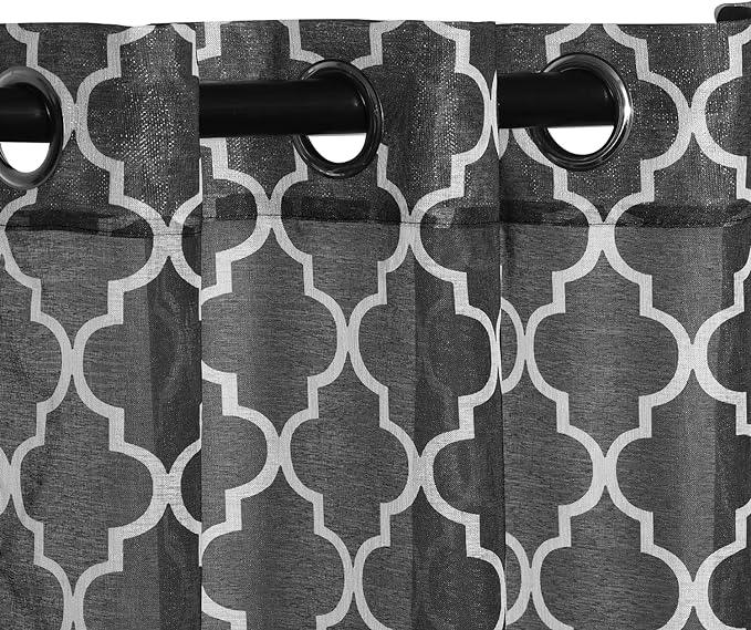 Moroccan-style Geometric Curtain Panel Set