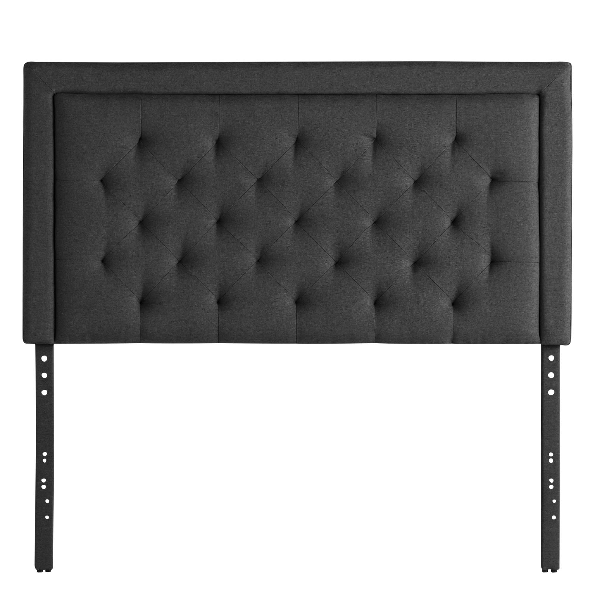 Diamond-tufted Textured Upholstered Headboard