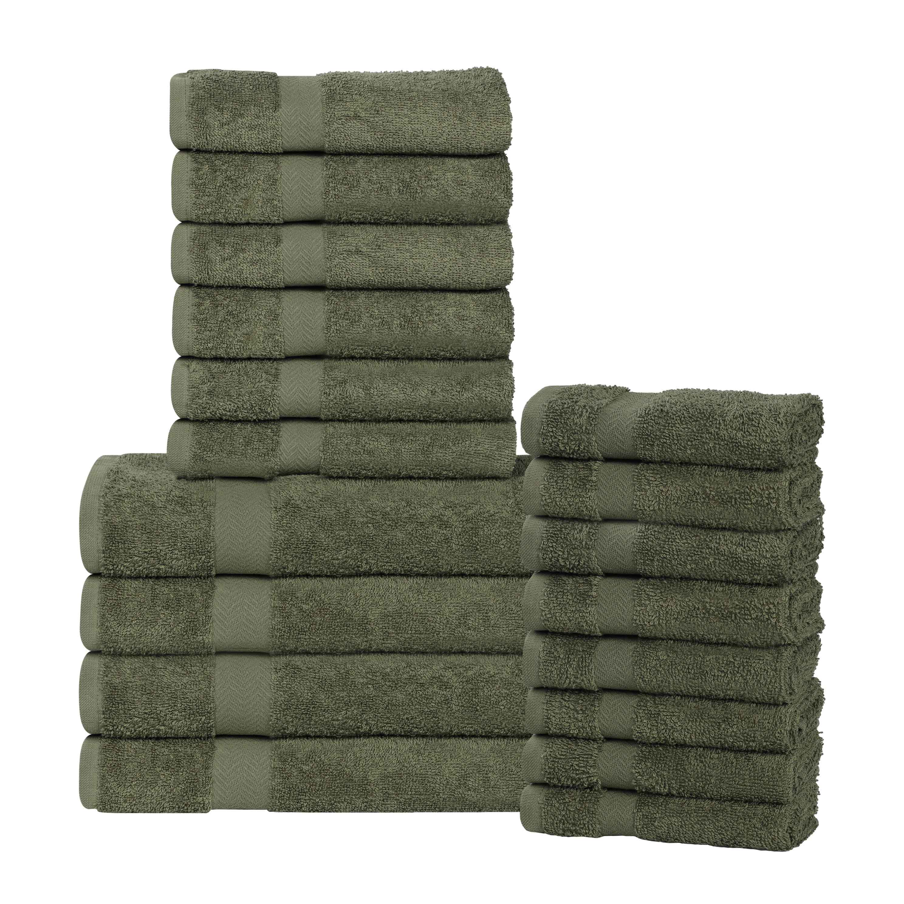 Decorative-trim Plush Cotton Towel Set