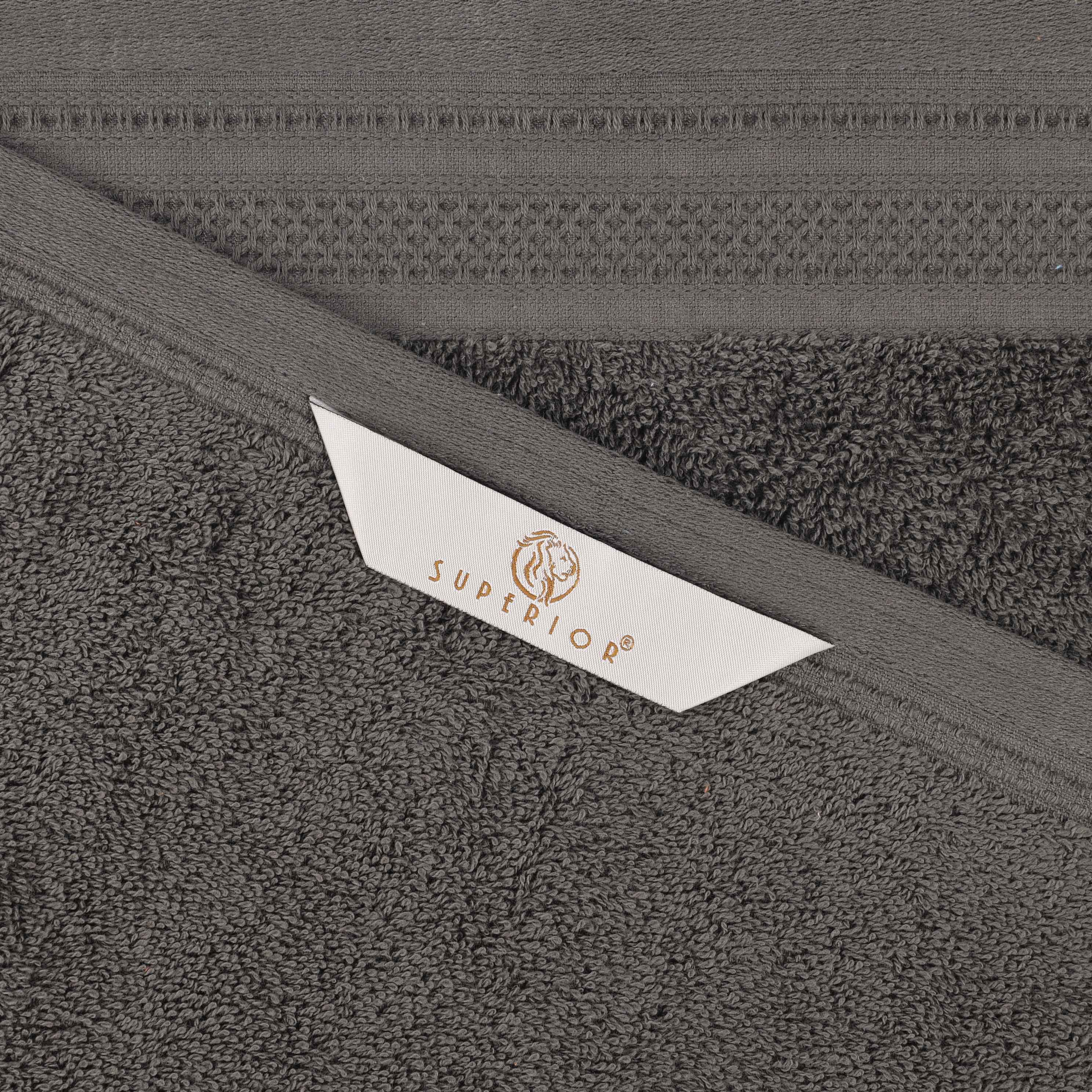 Honeycomb-patterned Border Cotton Bath Towel Set