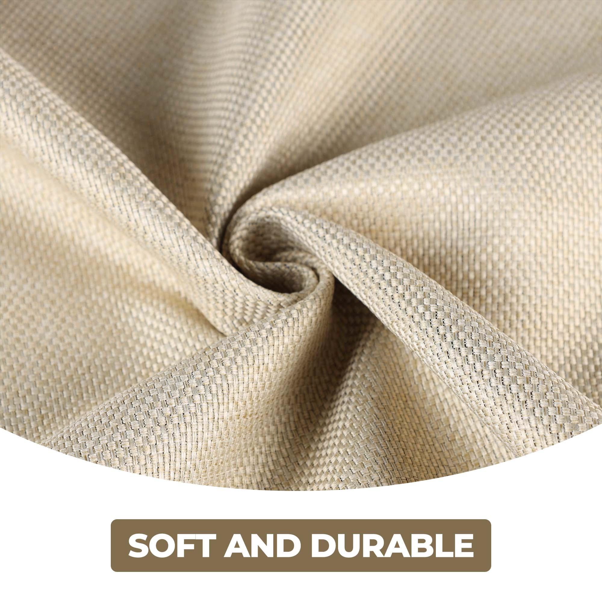 Textured Woven Window Curtain Set of 2 Panels