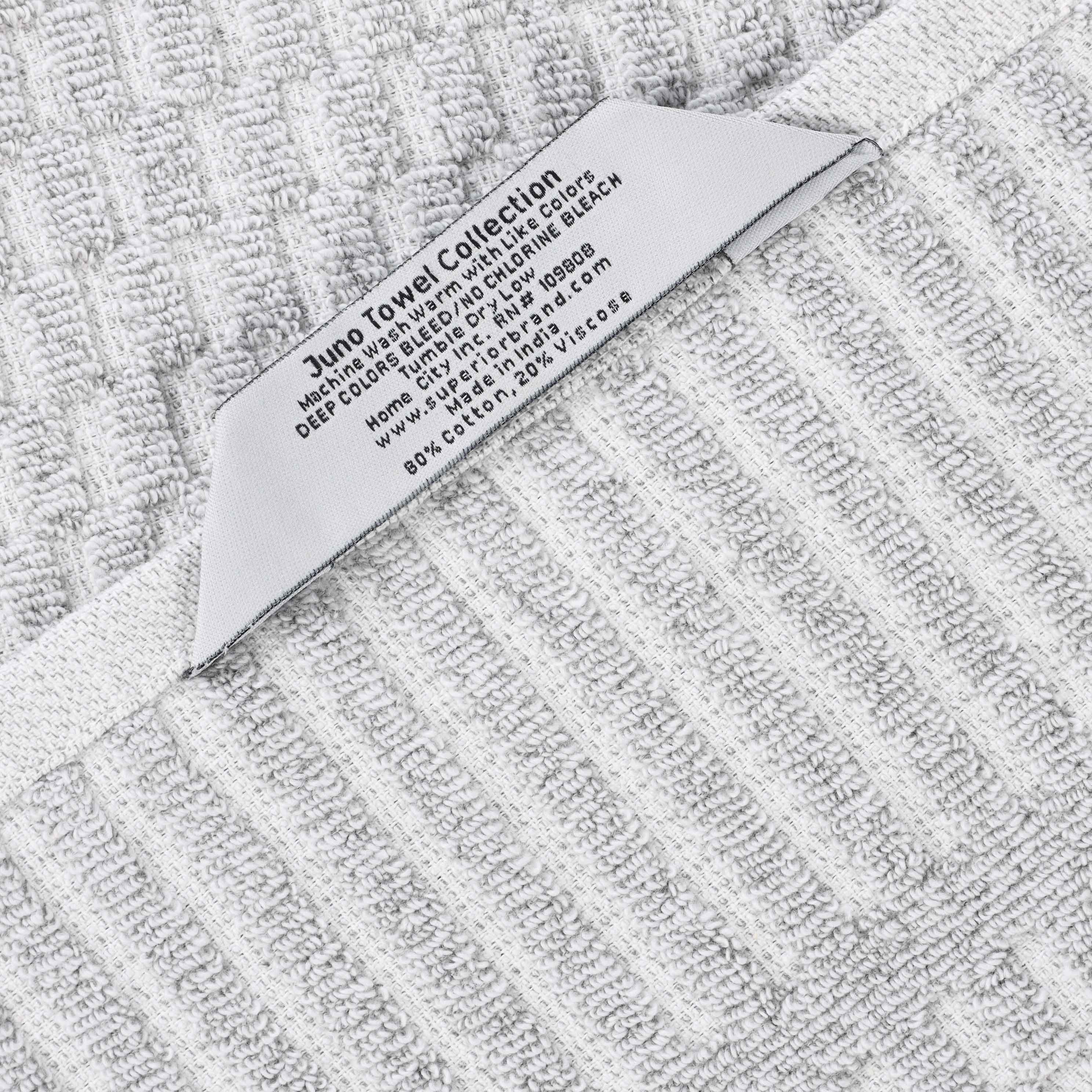 Geometric-textured Viscose Cotton Blend 3 Piece Towel Set