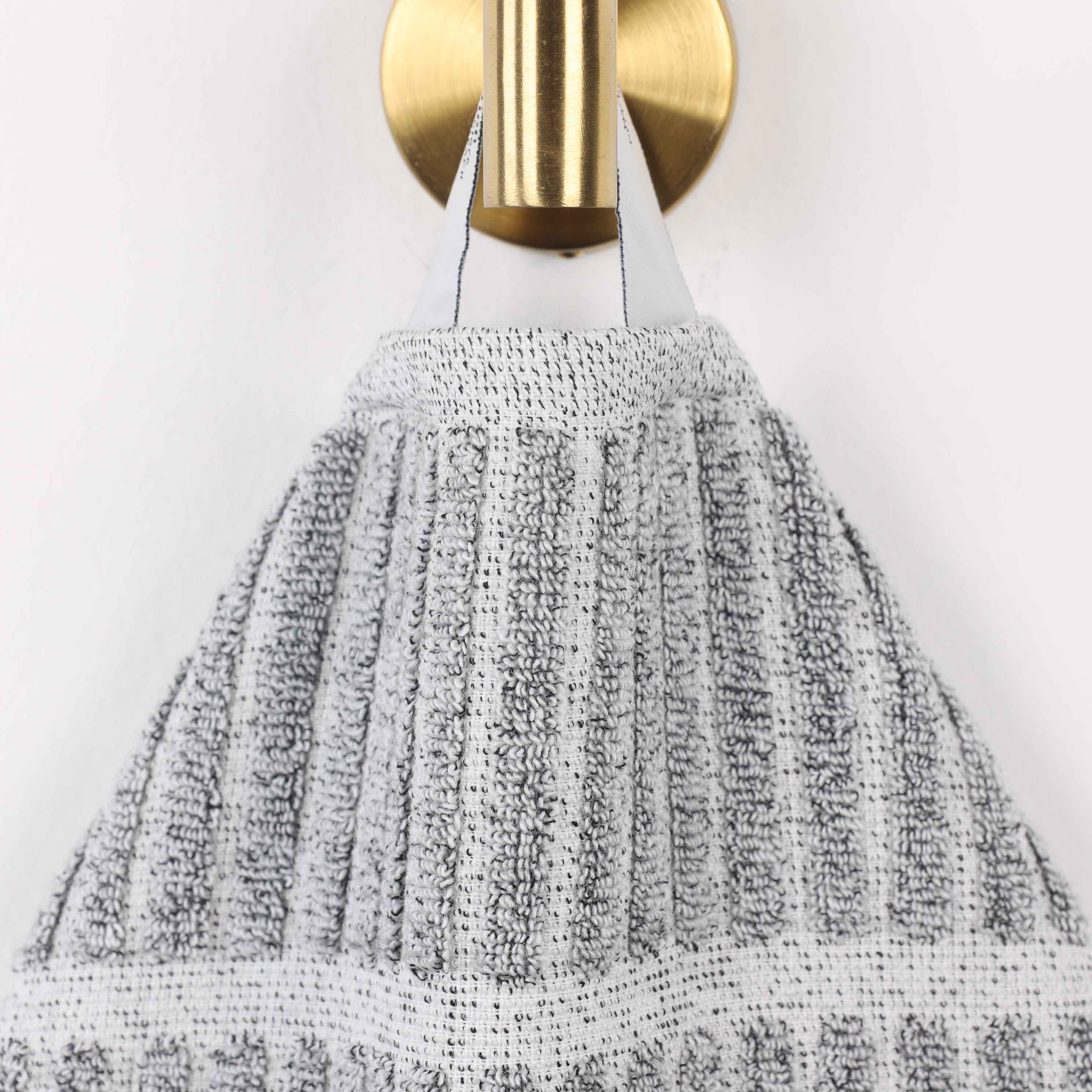 Embossed Checkered Cotton Viscose Blend 6 Piece Towel Set