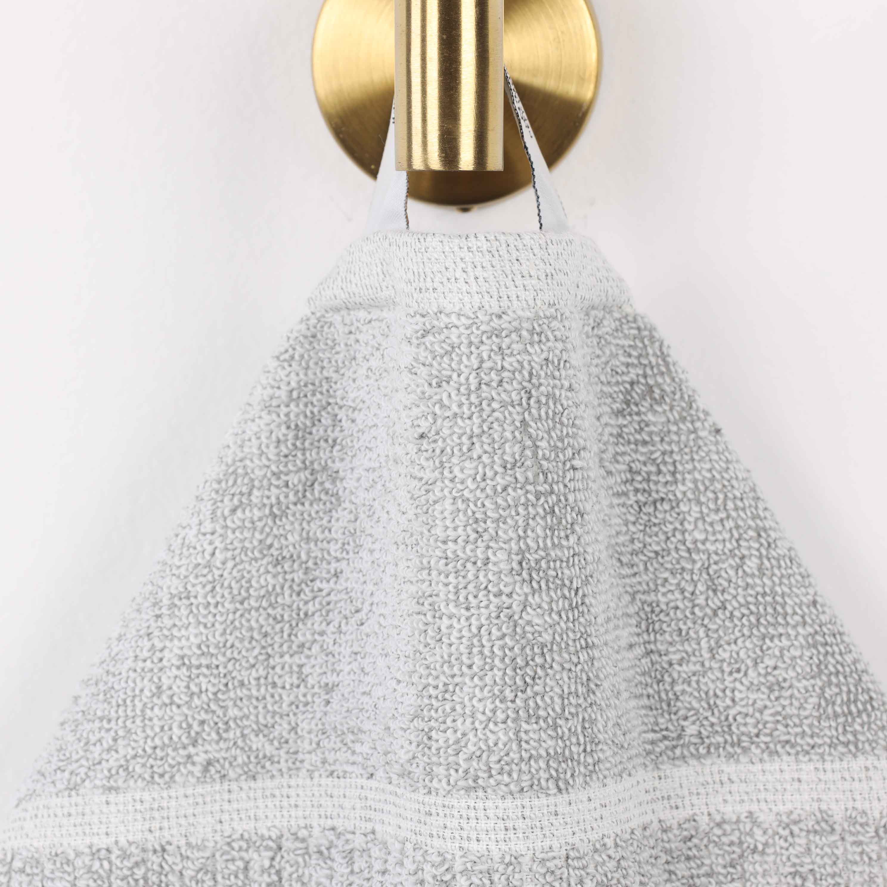 Checkered-Ribbed Cotton Blend 6 Piece Towel Set