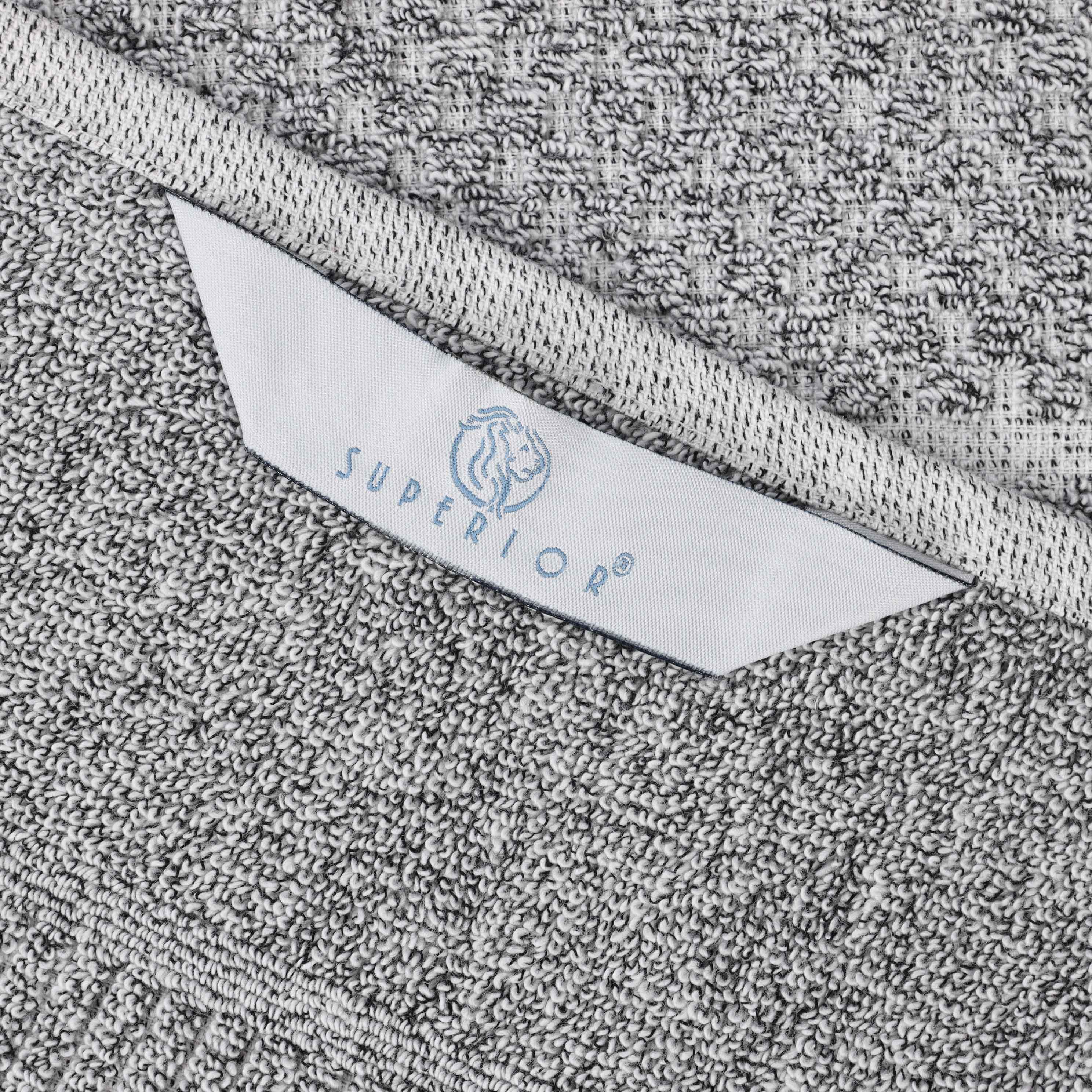 Geometric-patterned Cotton Viscose Blend 9 Piece Towel Set