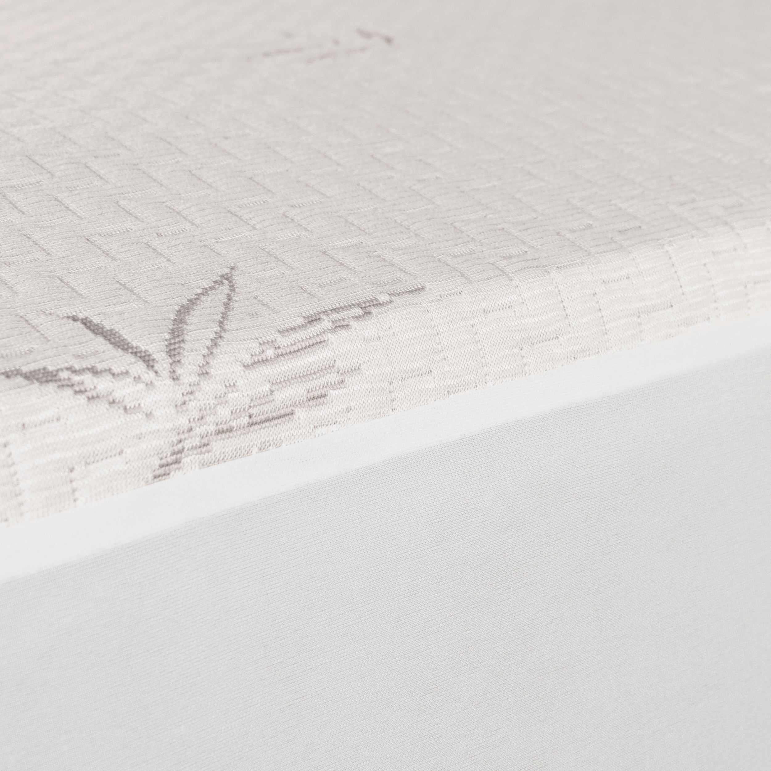 Leaf-motif Grid-textured Rayon from Bamboo Mattress Protector