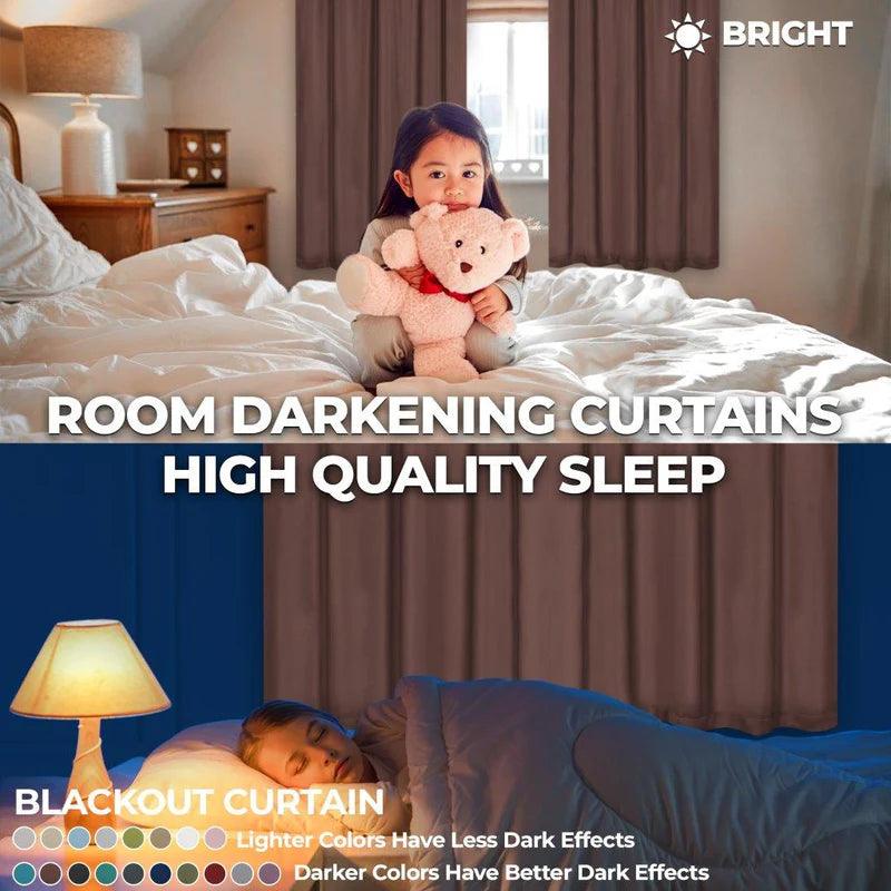 Smooth-woven Blackout Curtain Set of 2