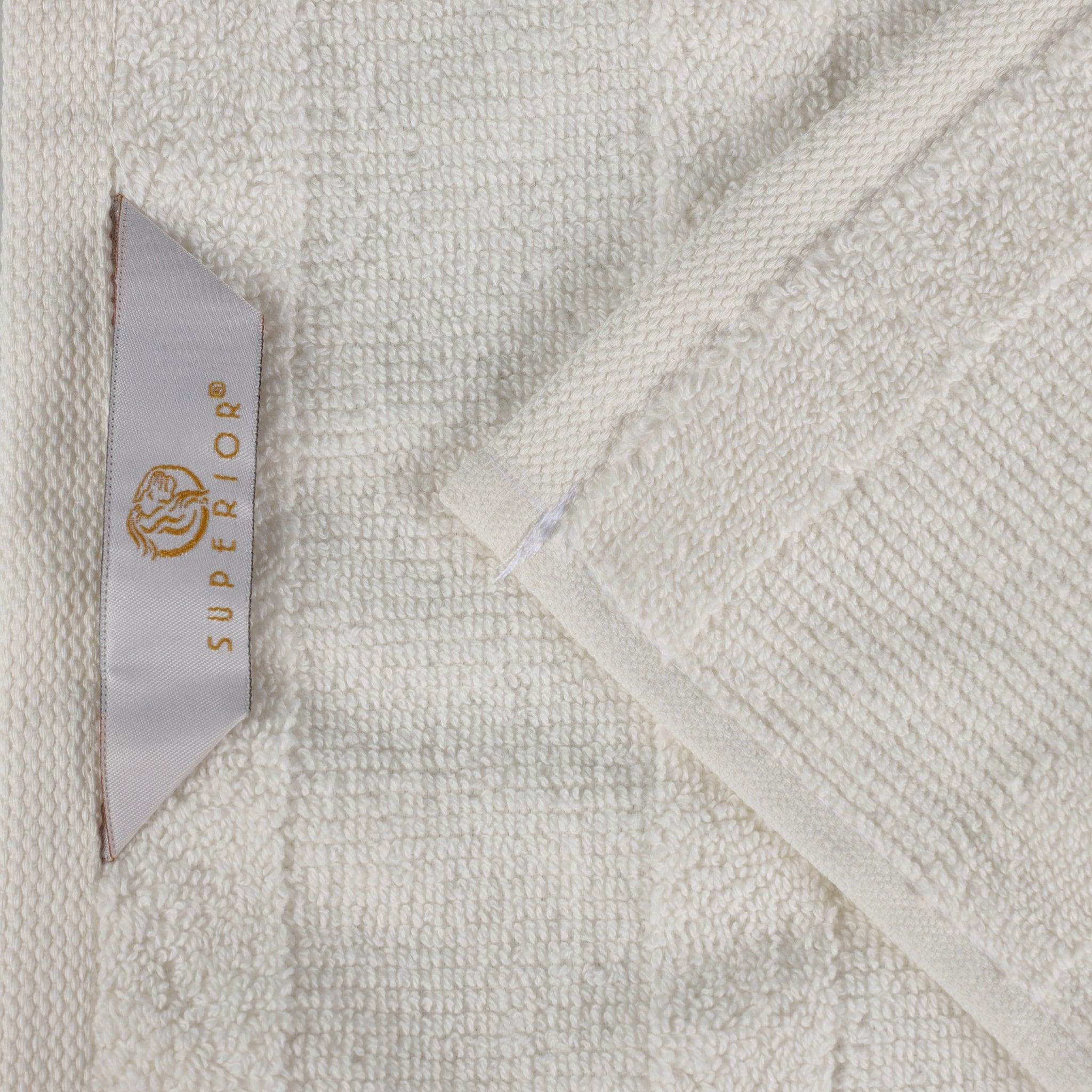 Grid-patterned Cotton Towel Set