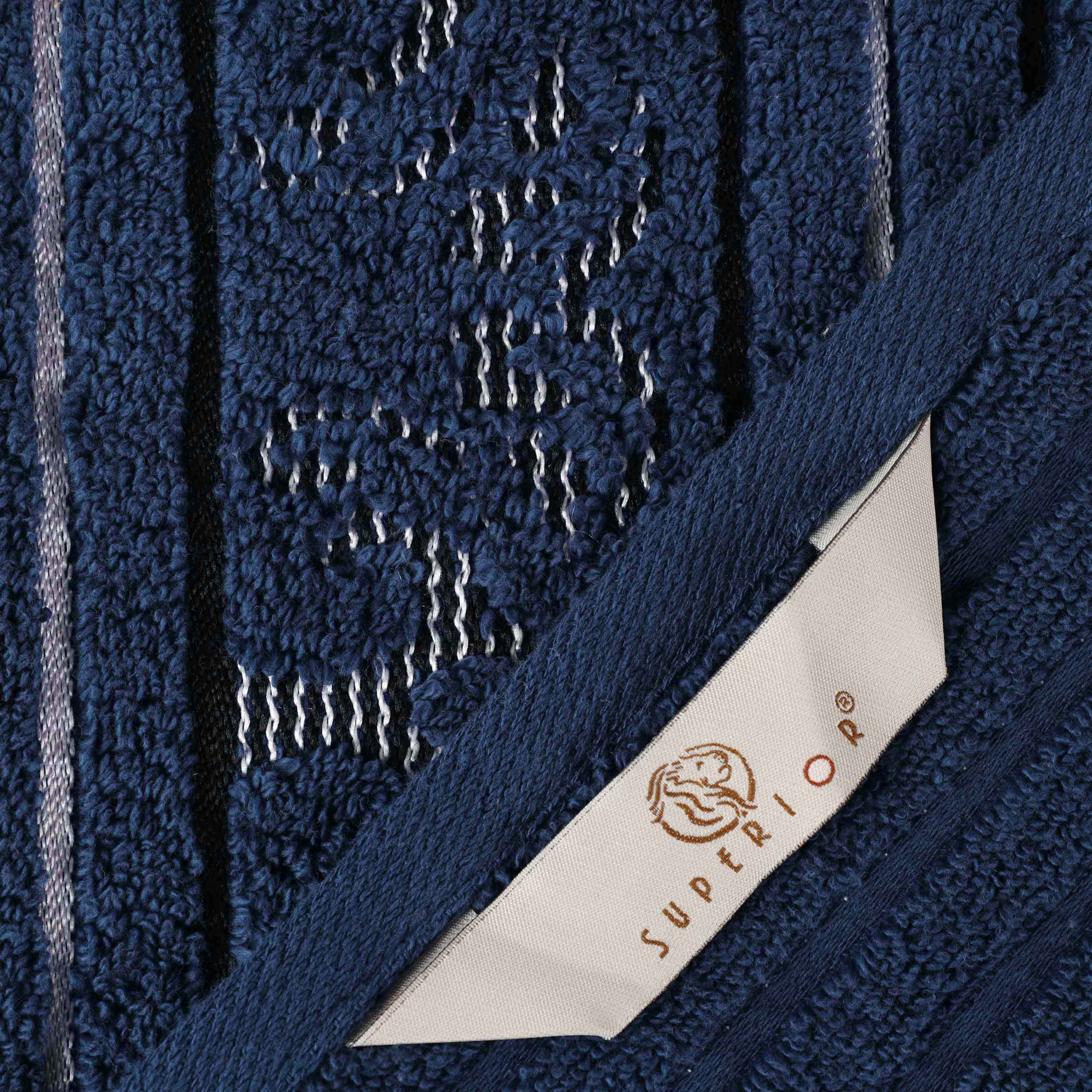 Embossed-stripe Zero Twist Cotton Bath Sheet Set