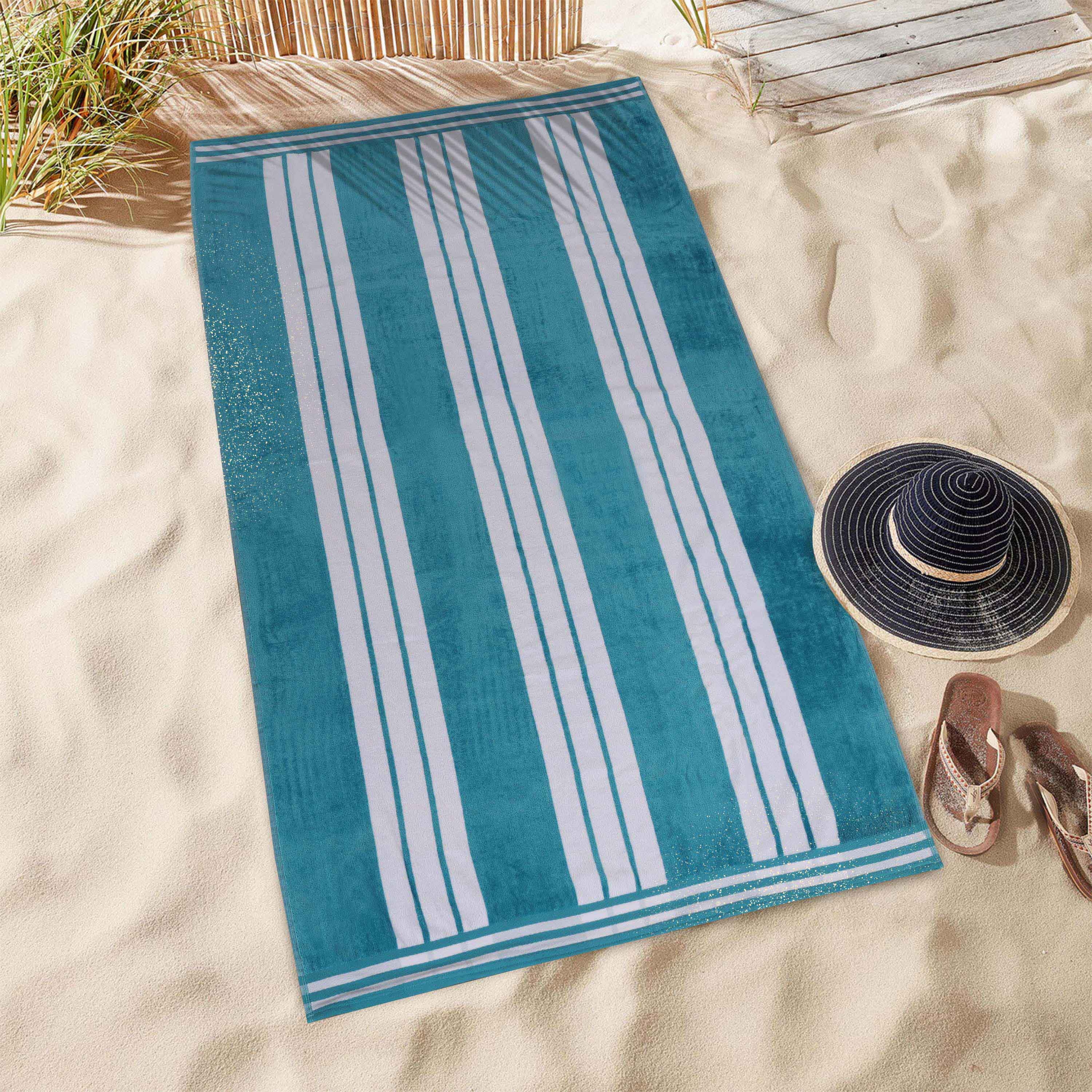 Cabana Stripe Cotton Beach Towel Set