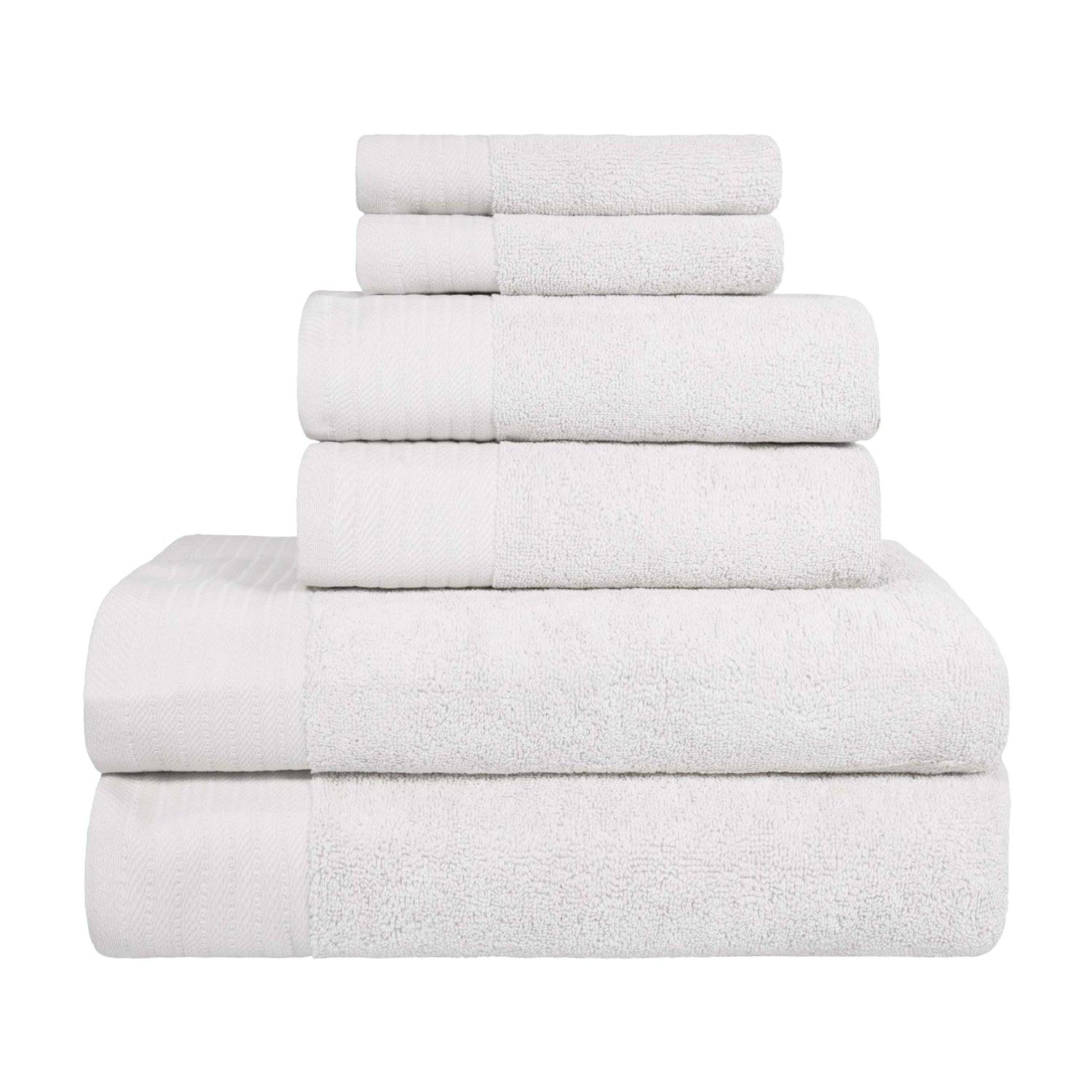 Textured-border Turkish Cotton Towel Set