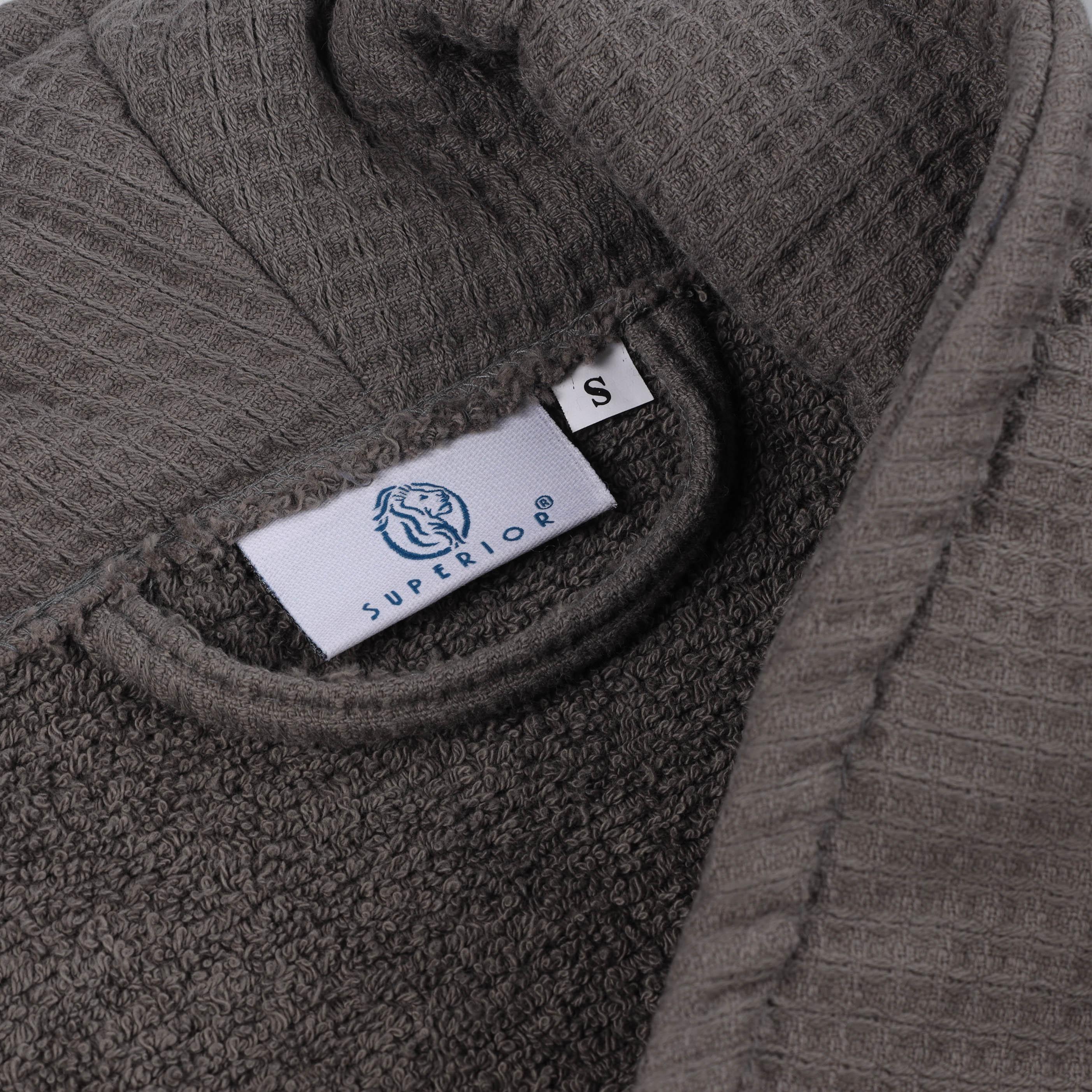 Waffle-textured Cotton Bath Robe